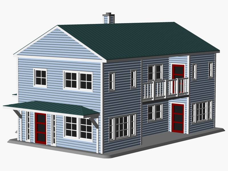 Multifamily two-story House